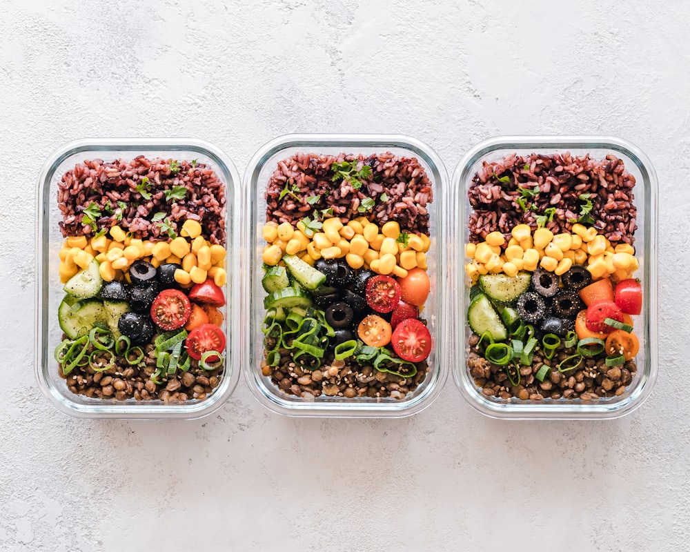 Fresh green salad with mixed vegetables and herbs